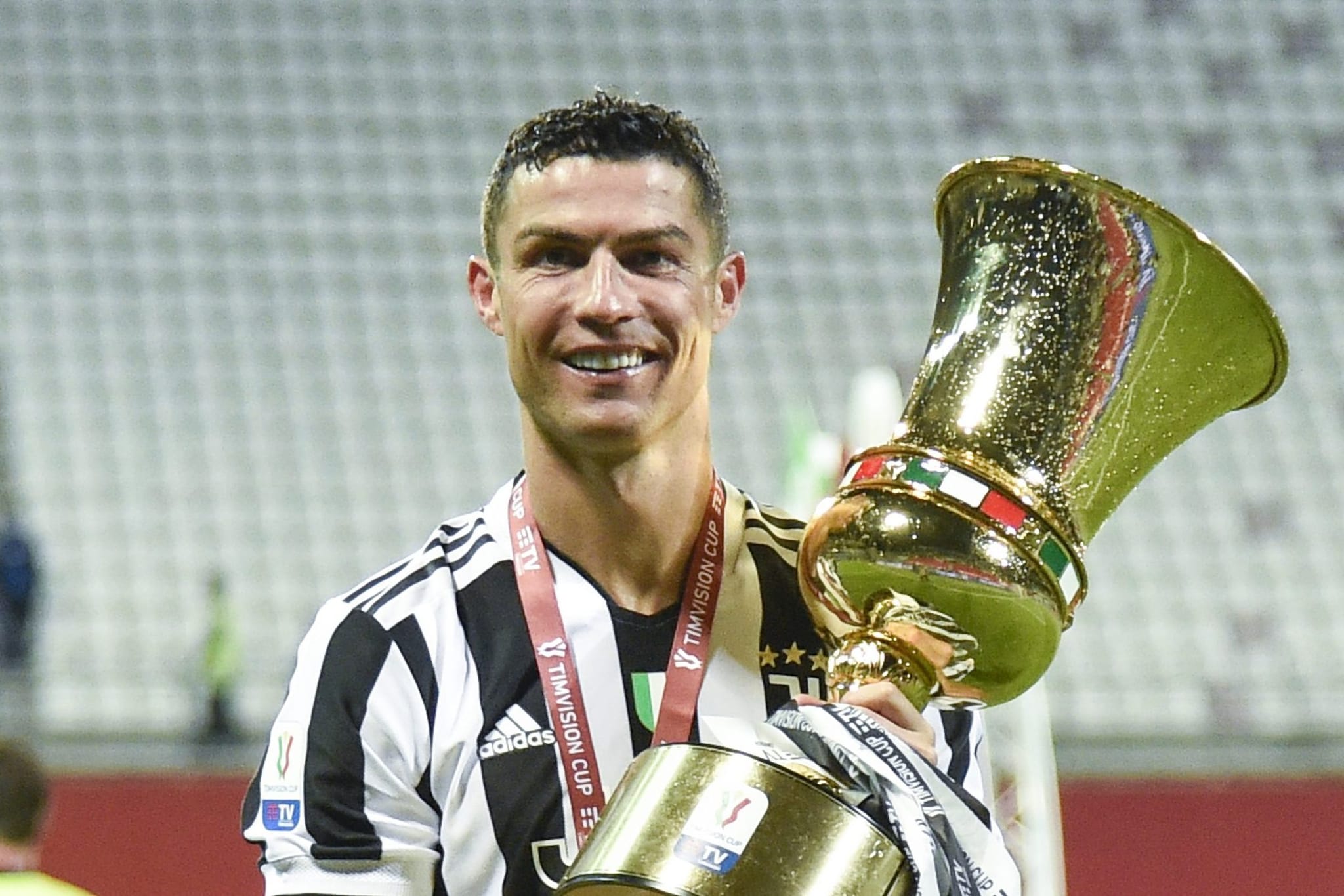 Cristiano Ronaldo con la Juve ha vinto due Scudetti, una Coppa Italia e una Supercoppa