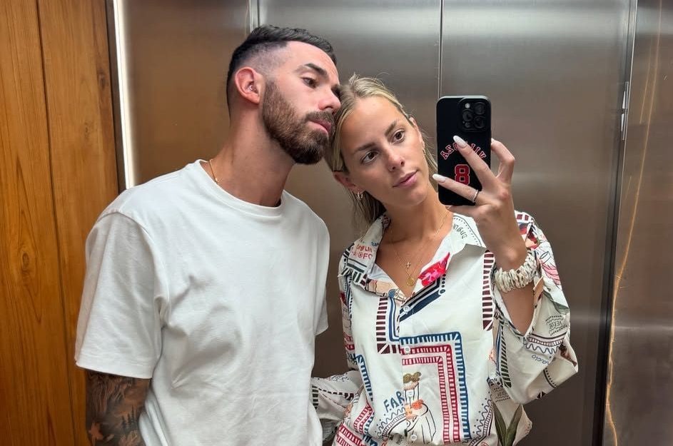 Luca Vildoza con la moglie, la pallavolista serba Milica Tasic