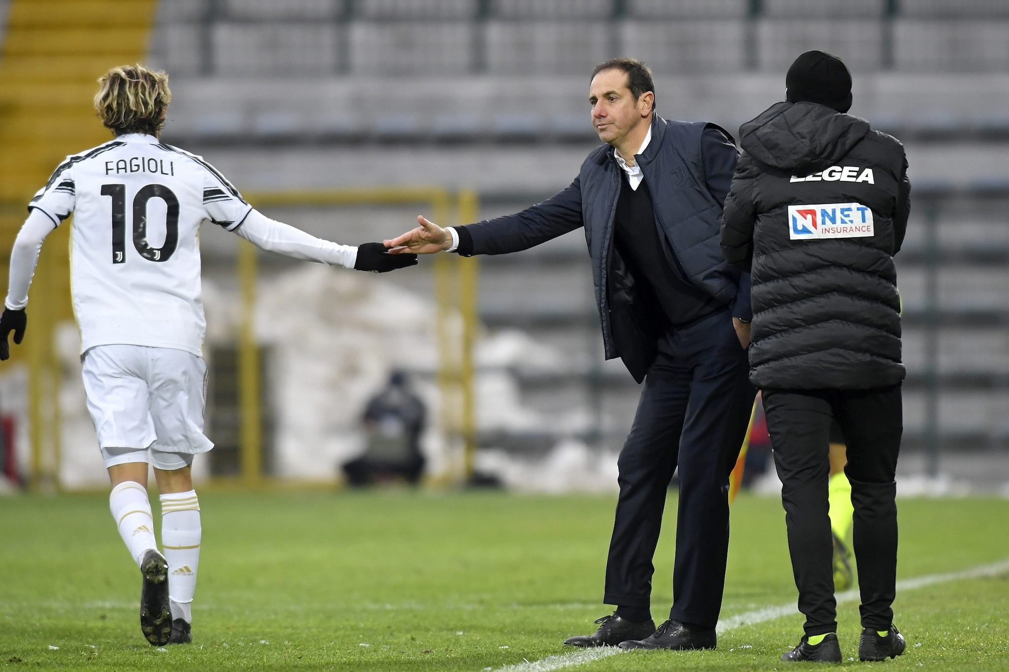 Zauli e Fagioli dopo un gol con la Juventus Under 23.