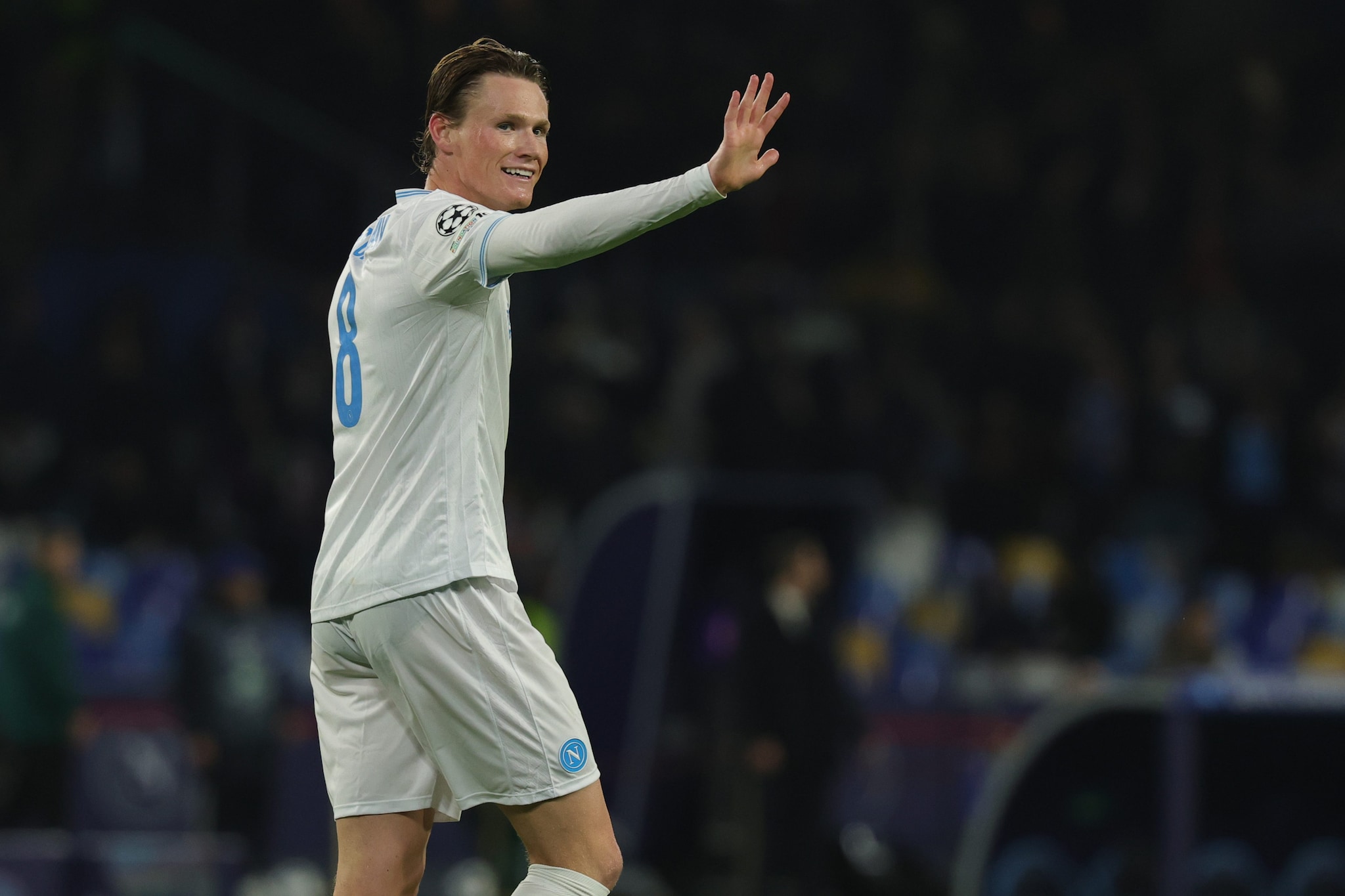Scott McTominay ha realizzato una doppietta in Napoli–Qarabag.