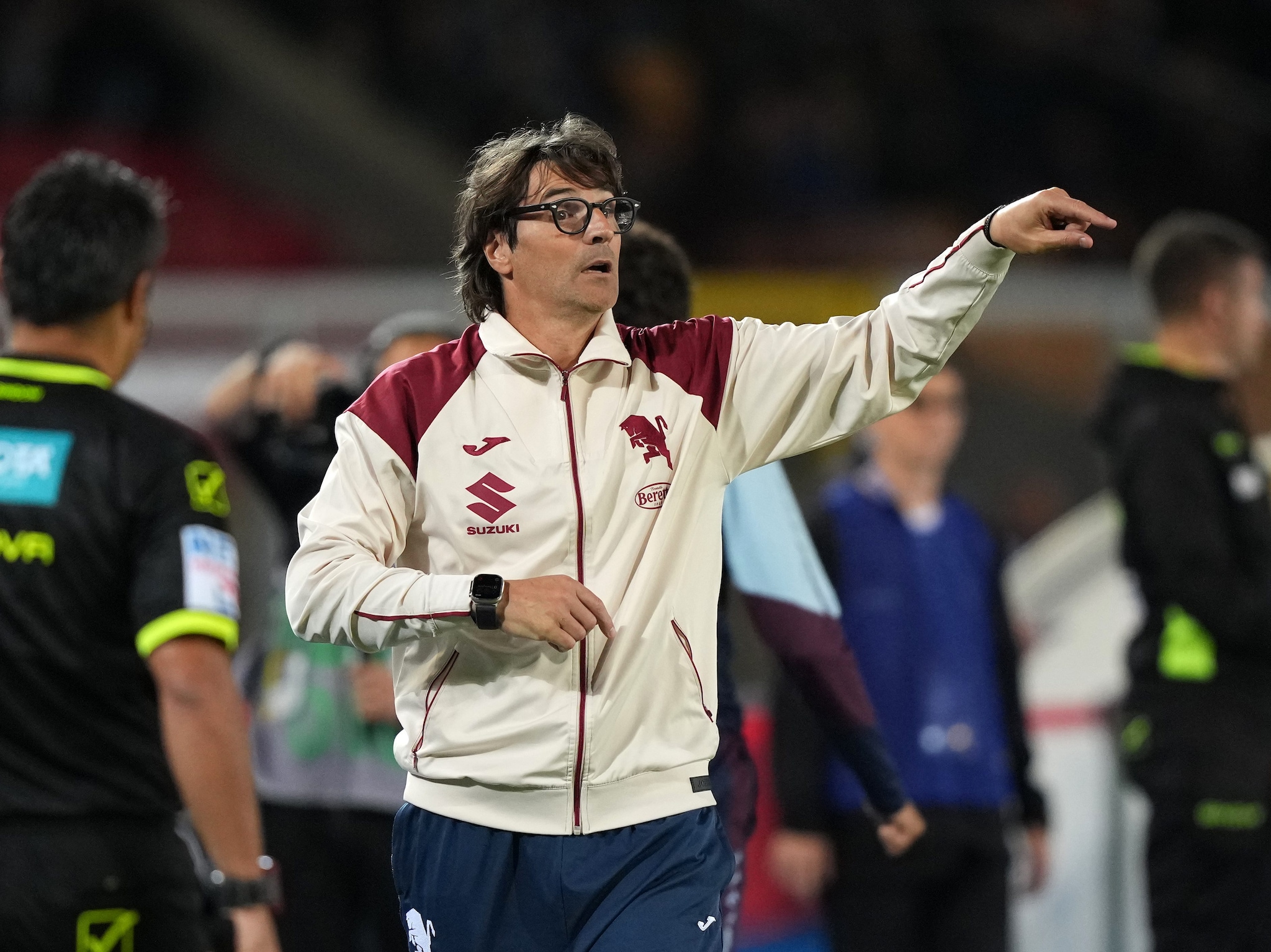 Vanoli in panchina da allenatore del Torino.