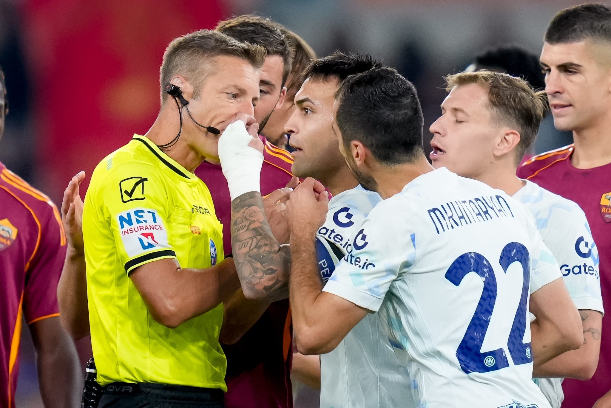 L’arbitro Massa nell’ultimo Roma–Inter.