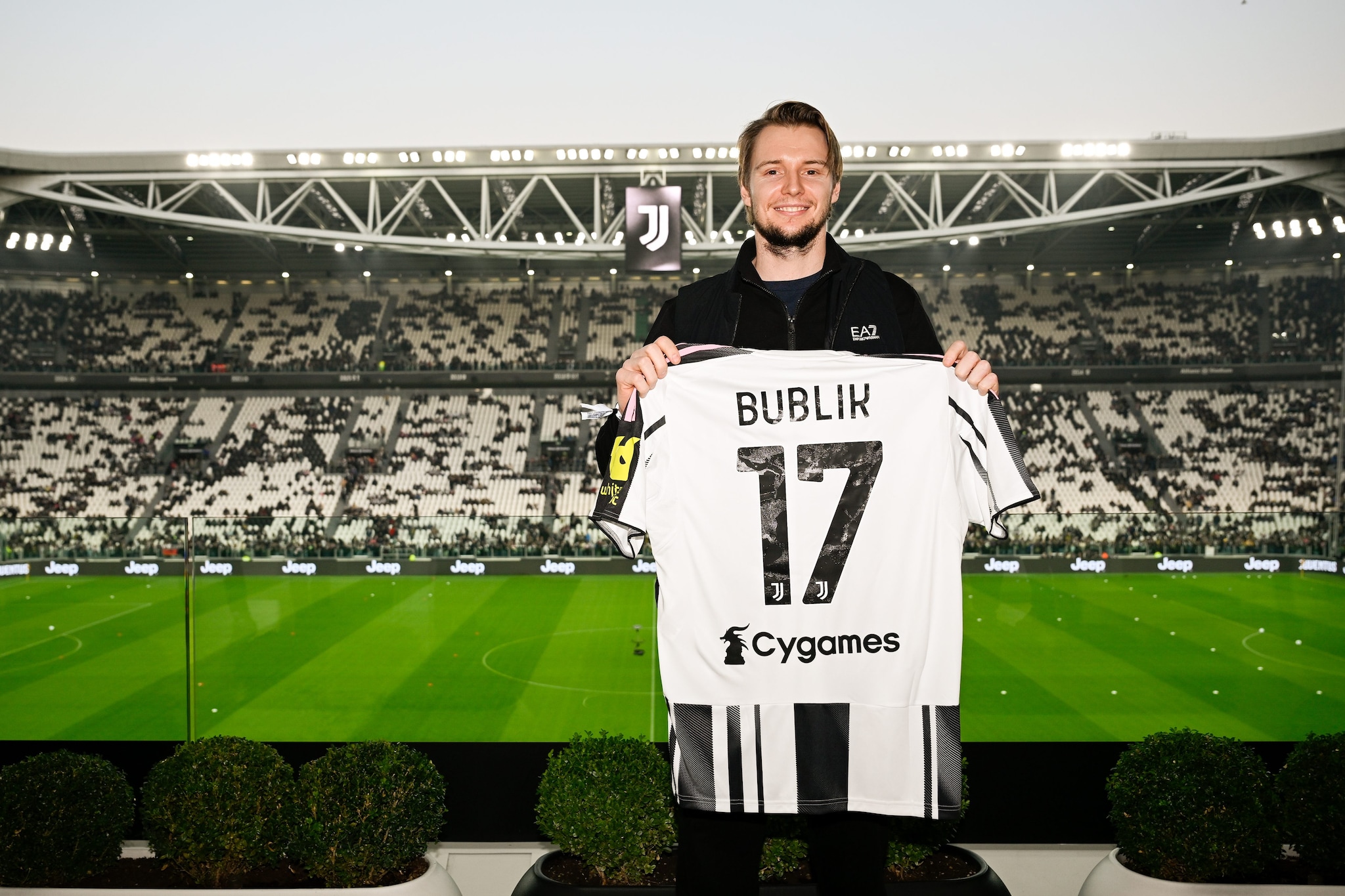 Alexander Bublik allo stadio per vedere Juventus–Torino.
