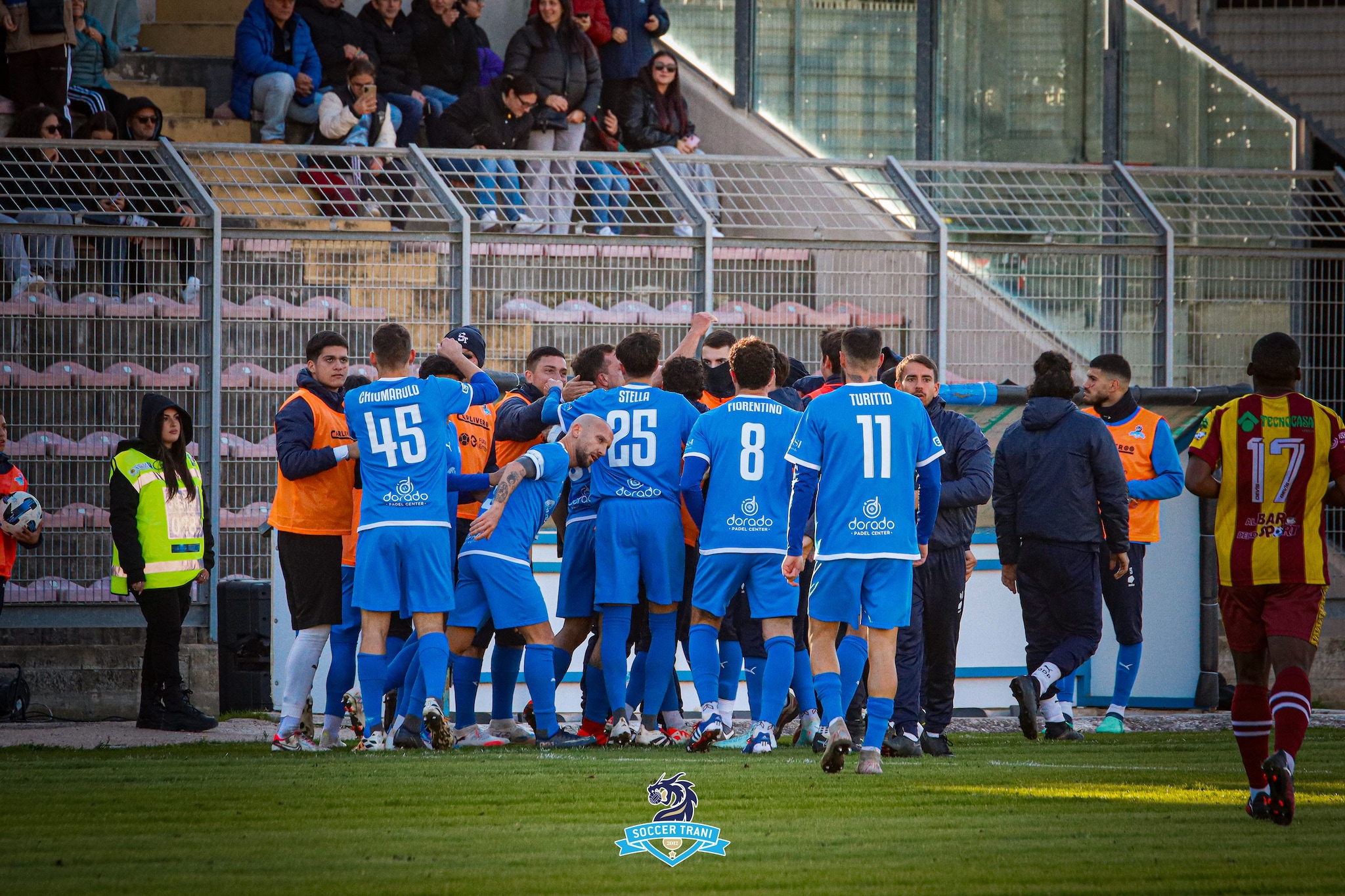 L’esultanza della squadra di Moscelli