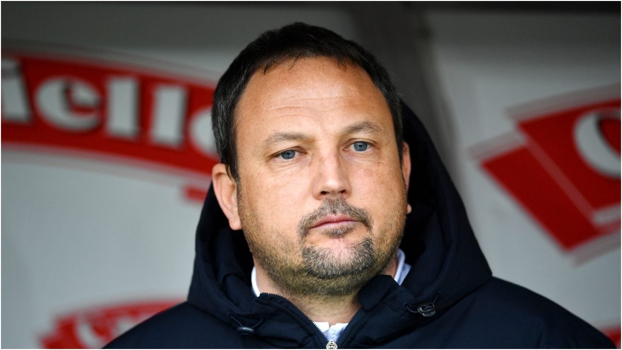 Nicolò Frustalupi sulla panchina del Napoli.