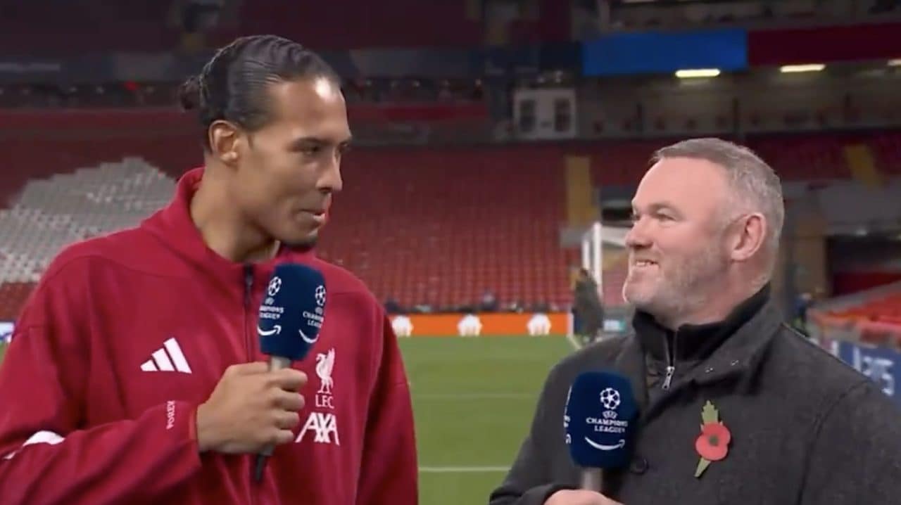 Van Dijk duro con Rooney, resa dei conti dopo la Champions in diretta TV: l'intervista è imbarazzante
