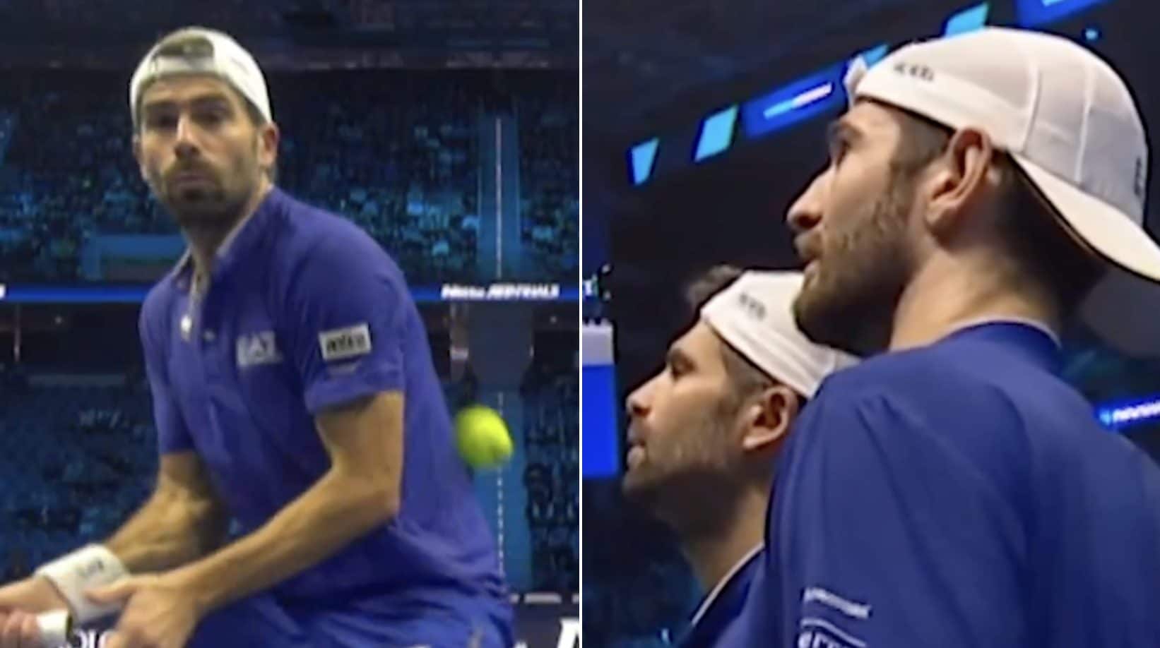 Caso VAR alle ATP Finals, Bolelli e Vavassori protestano: la pallina ha colpito la maglietta?