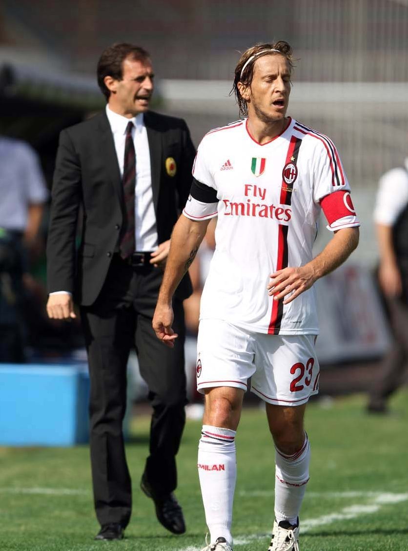 Ambrosini con Allegri allenatore al Milan.