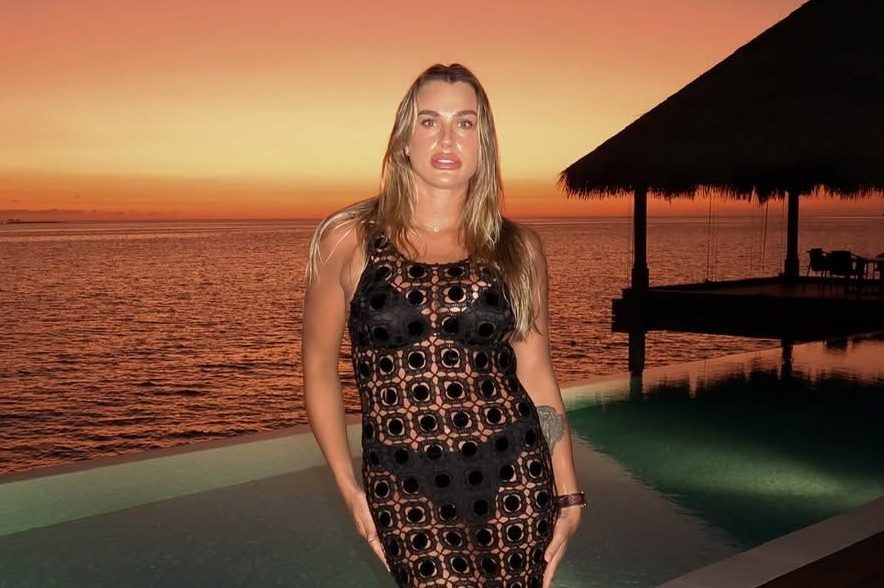 Aryna Sabalenka nella recente vacanza alle Maldive