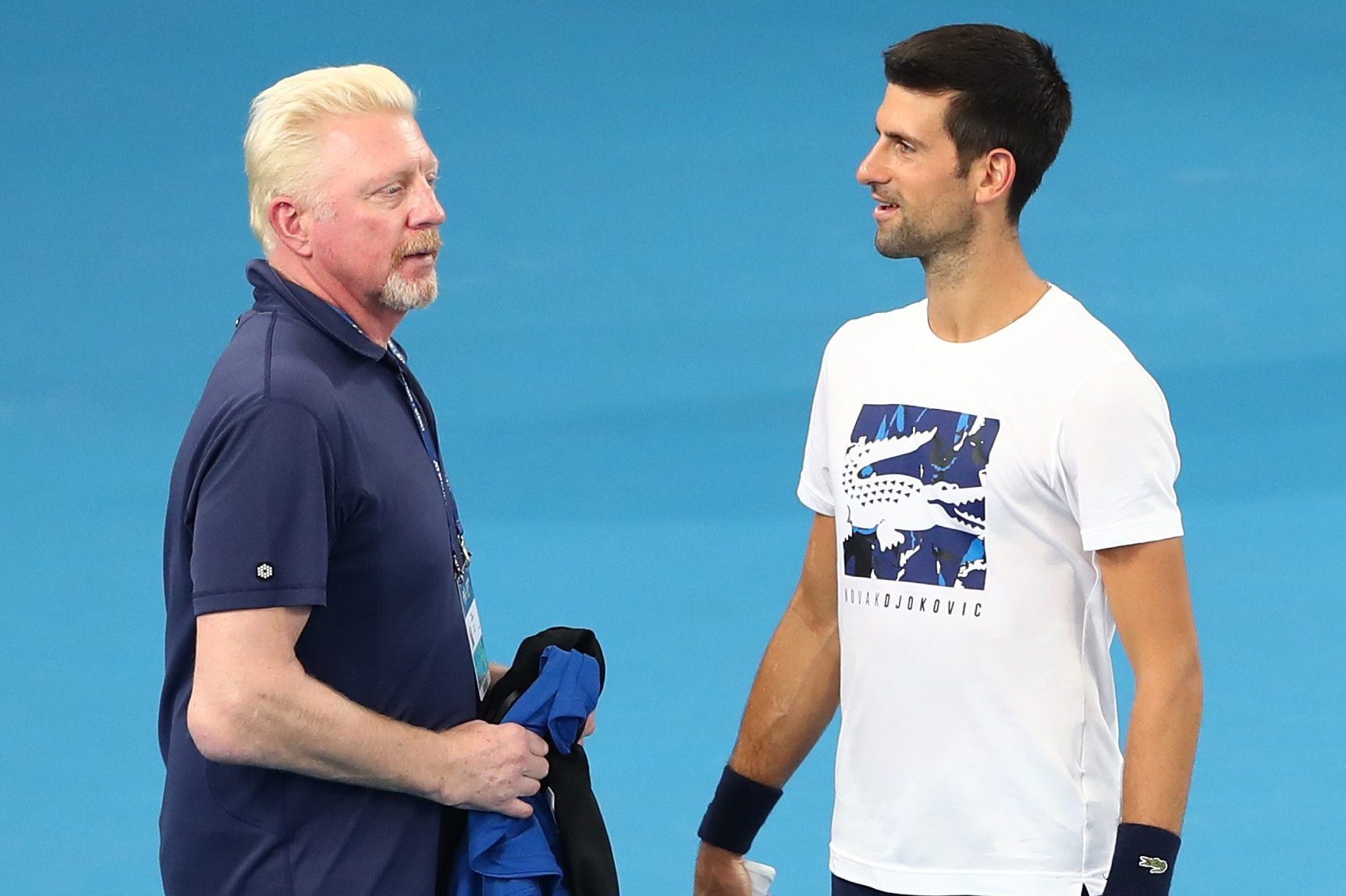 Boris Becker con Novak Djokovic nel 2020, una partnership di successo