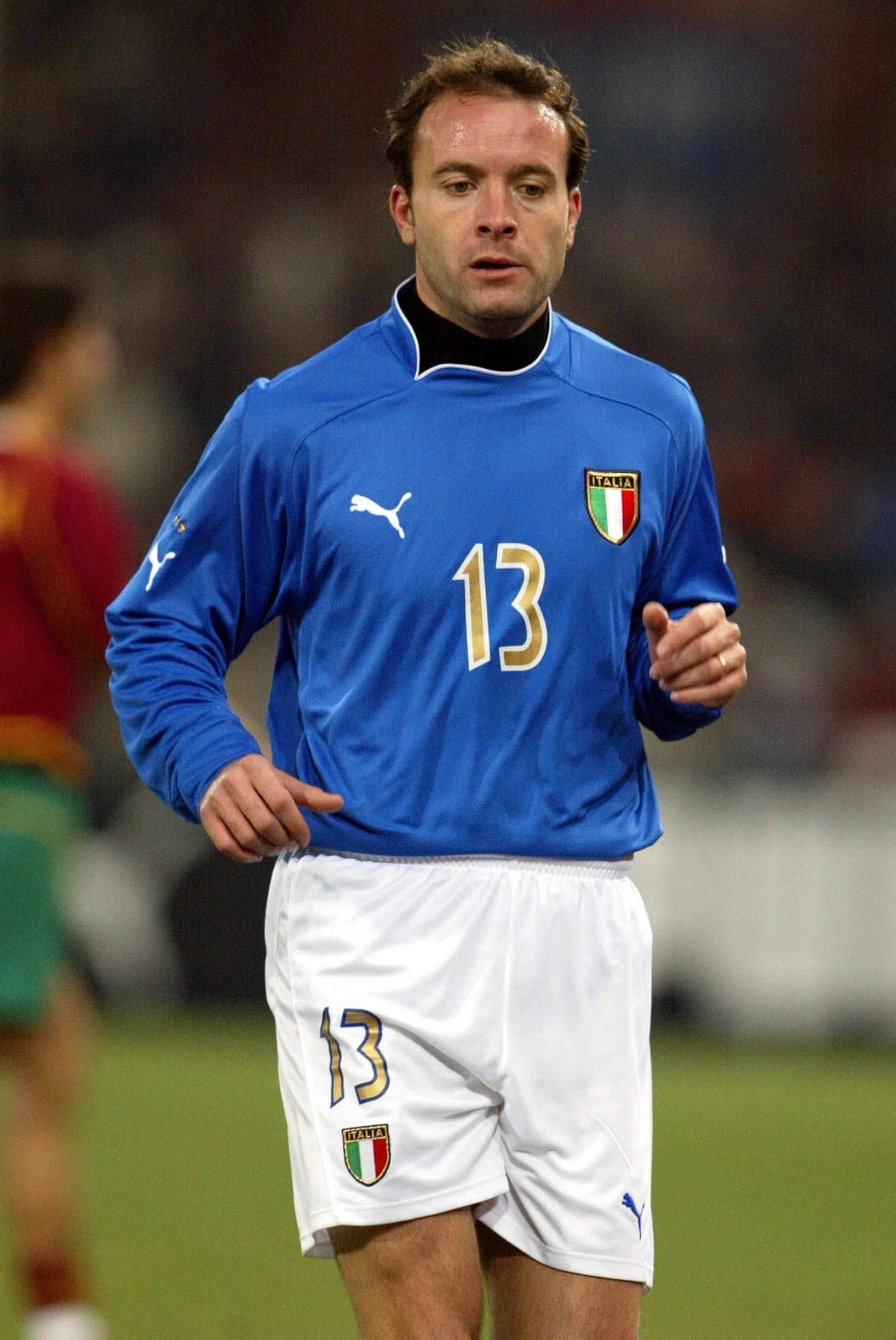 Birindelli con la maglia della Nazionale.