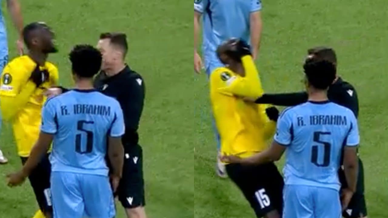 Cissé finge di essere stato colpito dall'arbitro e si rende protagonista di una simulazione surreale