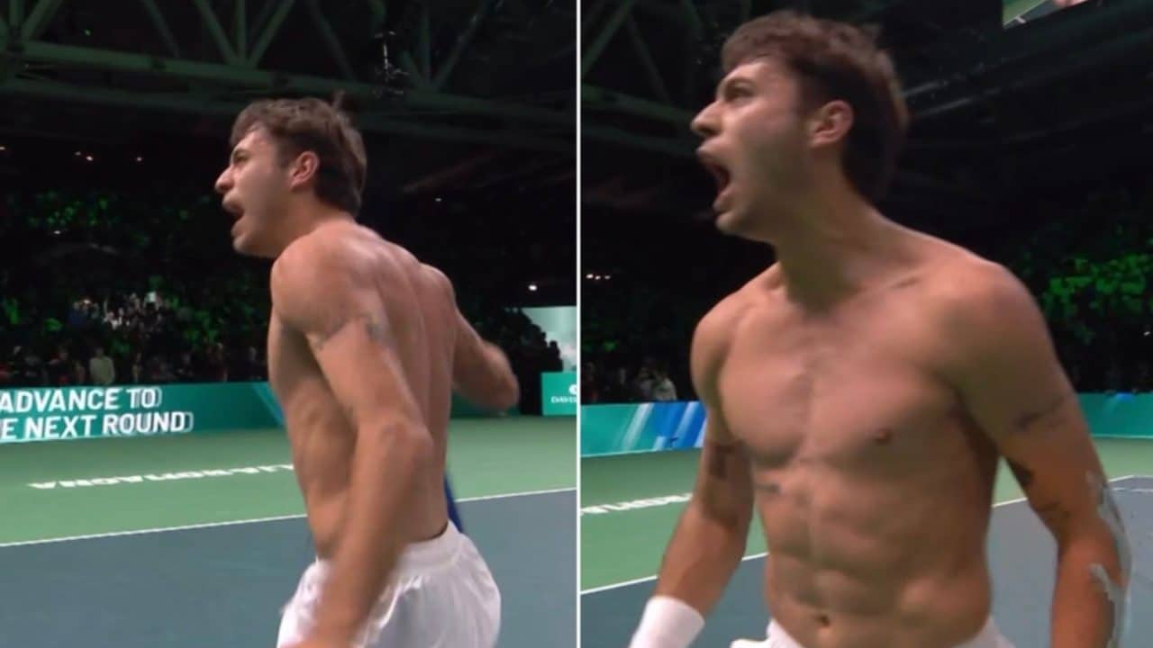 Italia in finale di Coppa Davis dopo una vittoria epica di Cobolli: si strappa la maglia come Djokovic