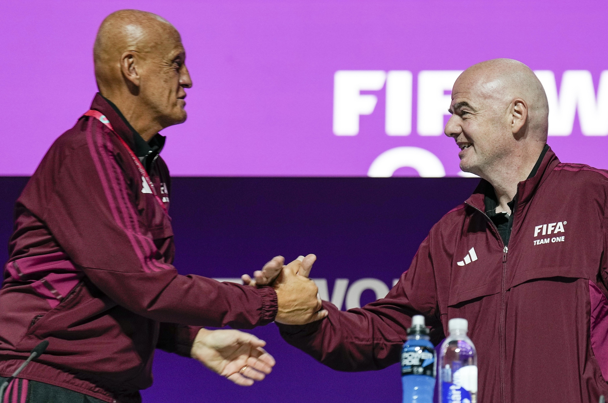Pierluigi Collina con Gianni Infantino, l’asse tra i due è fortissimo nella FIFA