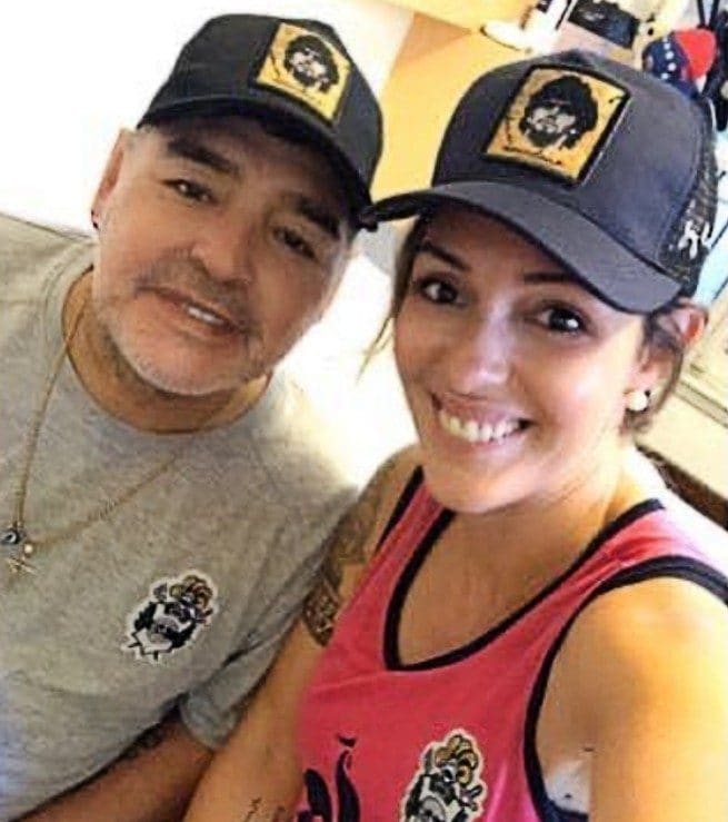 Eva Pardo con Maradona ai tempi del Gimnasia.