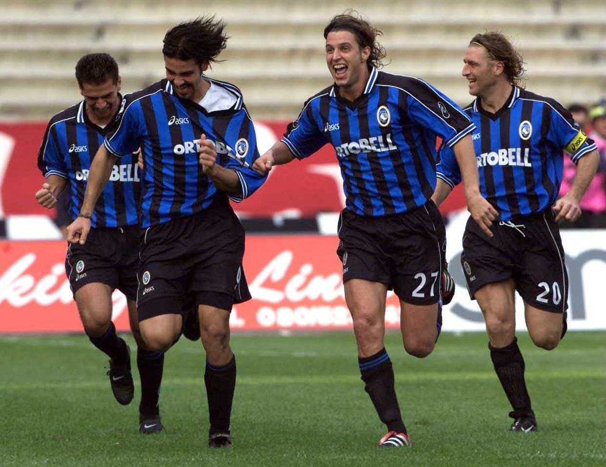 L’esultanza di Rossini dopo un gol con l’Atalanta.