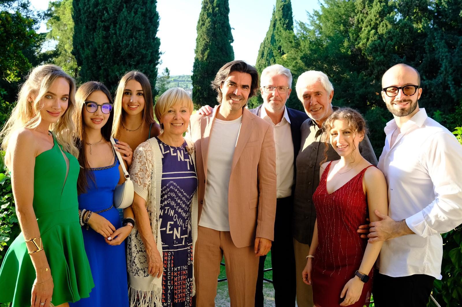 Federico Pastorello e la sua famiglia.