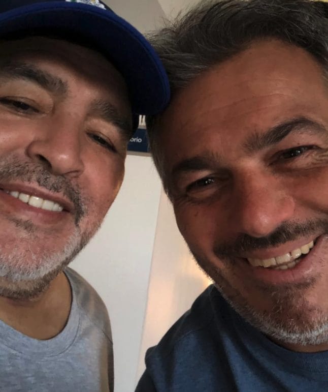 Diego Maradona con Alejandro Ferrer.