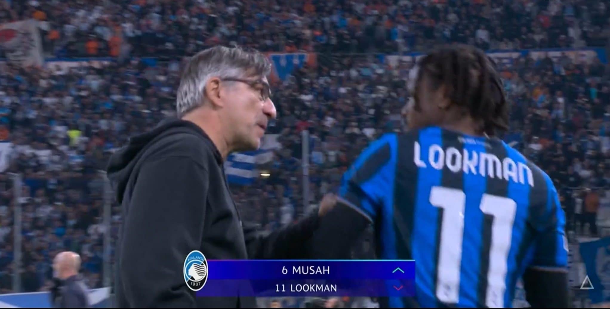 Juric strattona Lookman, faccia a faccia dopo il cambio a Marsiglia: devono separarli