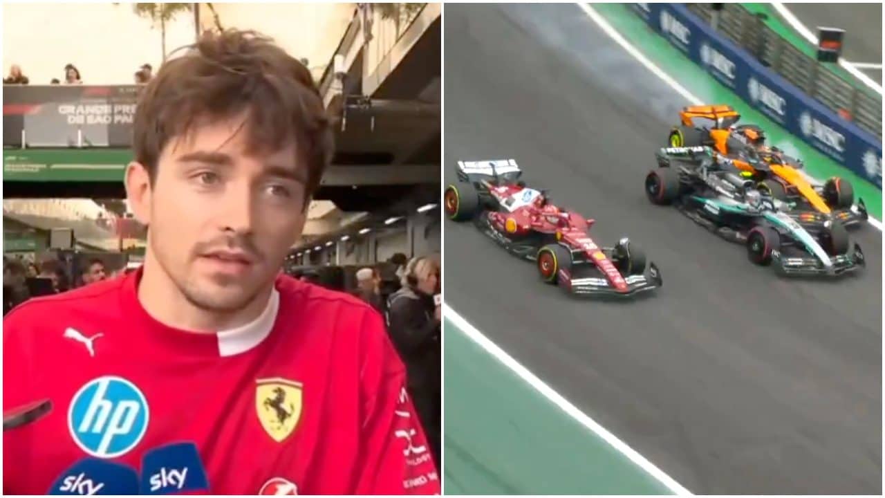 Leclerc ha un'idea diversa dell'incidente con Piastri e Antonelli ad Interlagos: "Non è solo colpa di Oscar"
