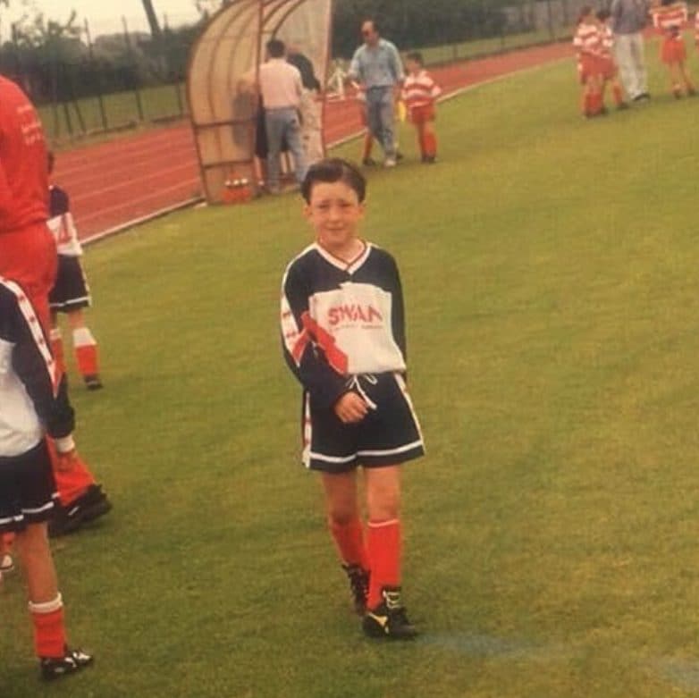 Luca Caldirola da bambino.