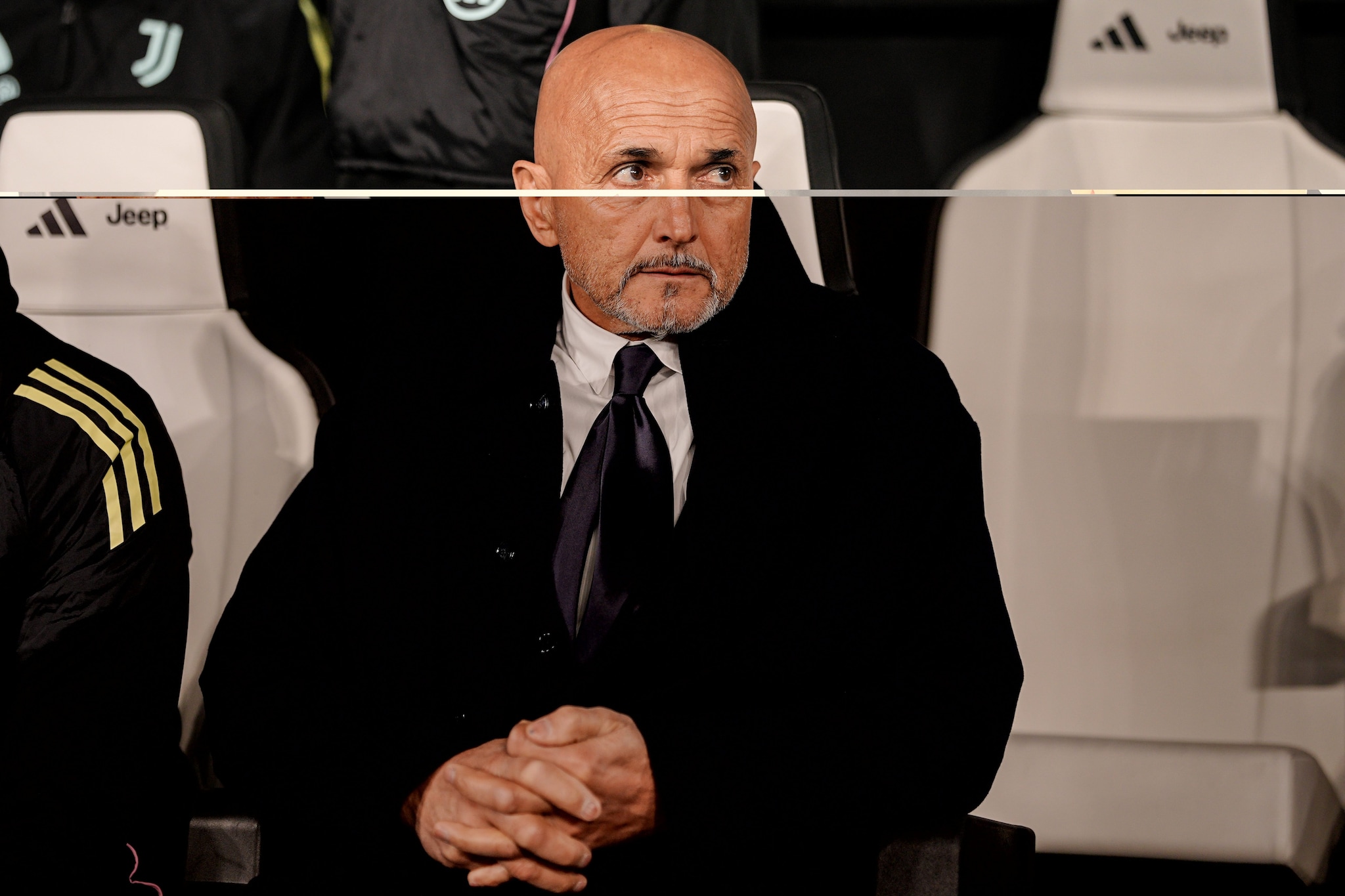 Luciano Spalletti sulla panchina della Juventus.