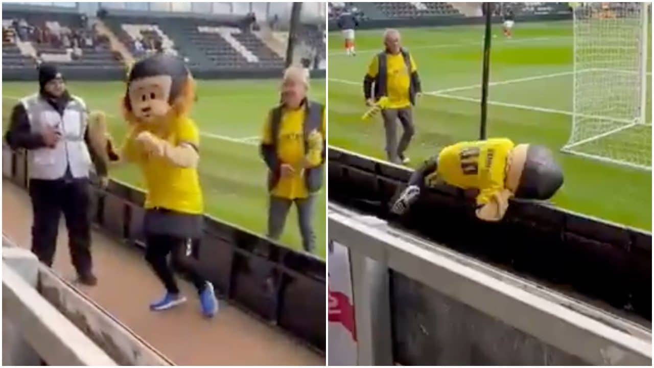 Mascotte ubriaca prima della partita, costretta a intervenire la sicurezza: il video diventa virale