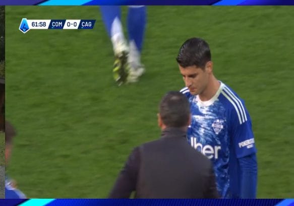 L’uscita dal campo di Morata.