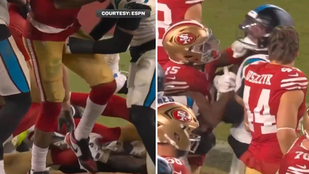 Tre'von Moehrig colpisce al basso ventre Jauan Jennings: il pugno gli costa carissimo, quasi 1 milione