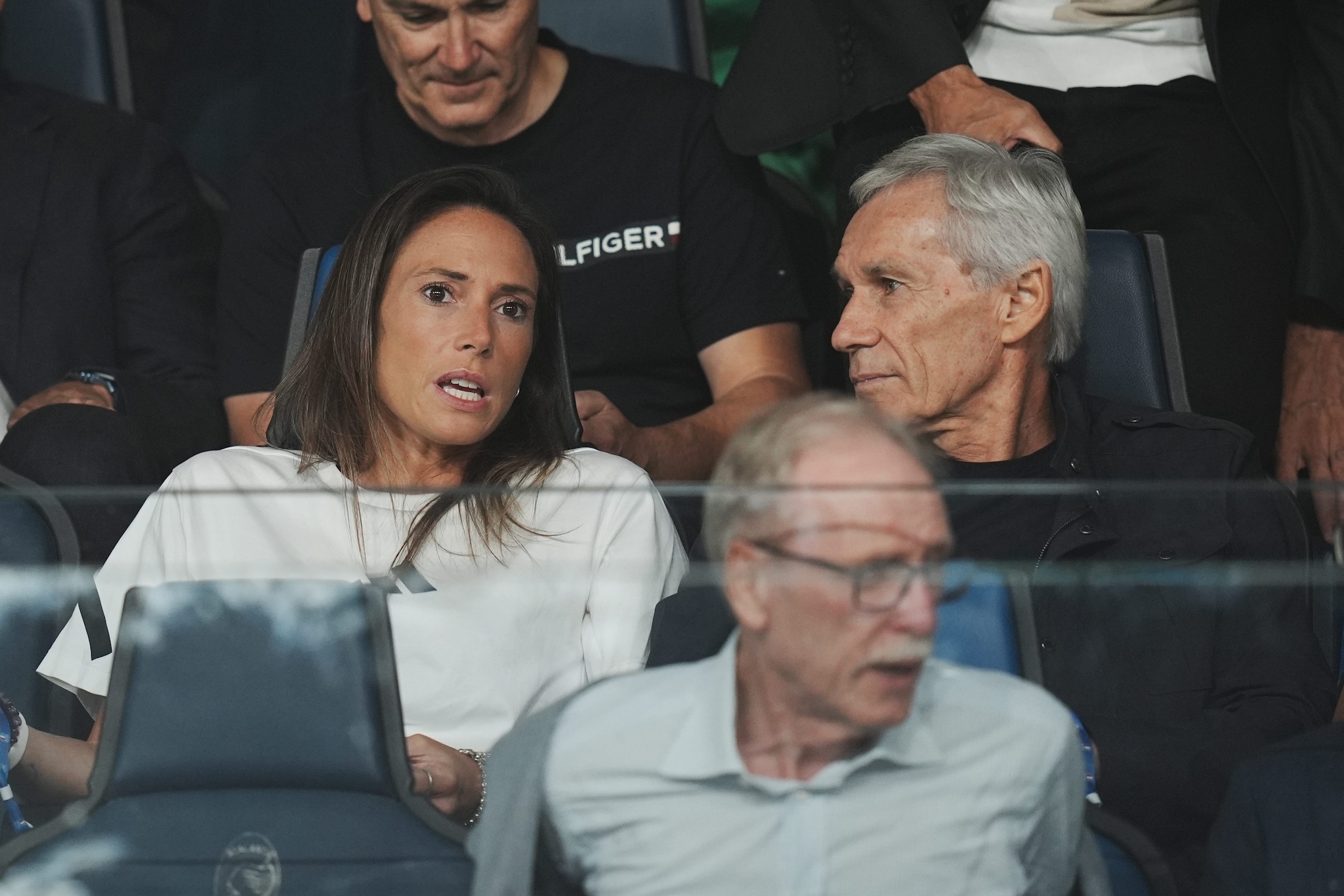 Regina Baresi a Bergamo col padre Beppe per assistere a Italia–Estonia lo scorso 5 settembre