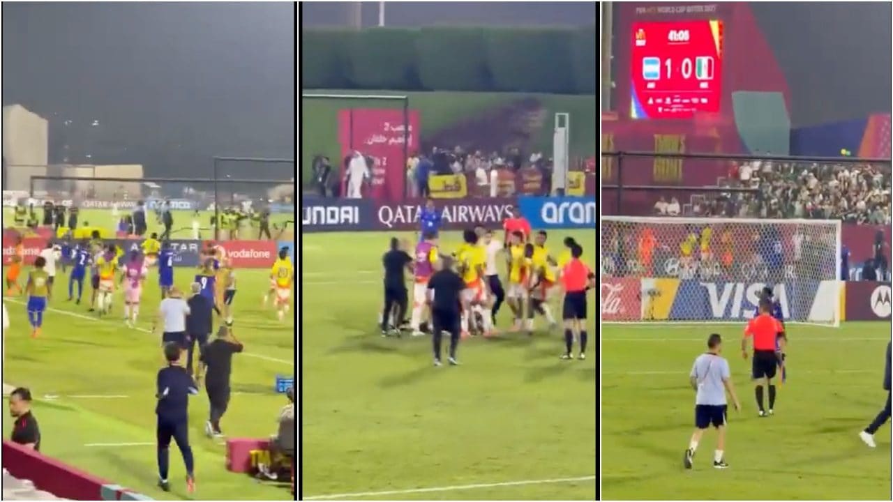 Rissa furibonda dopo Francia-Colombia: il mischione invade il campo dove si gioca Argentina-Messico