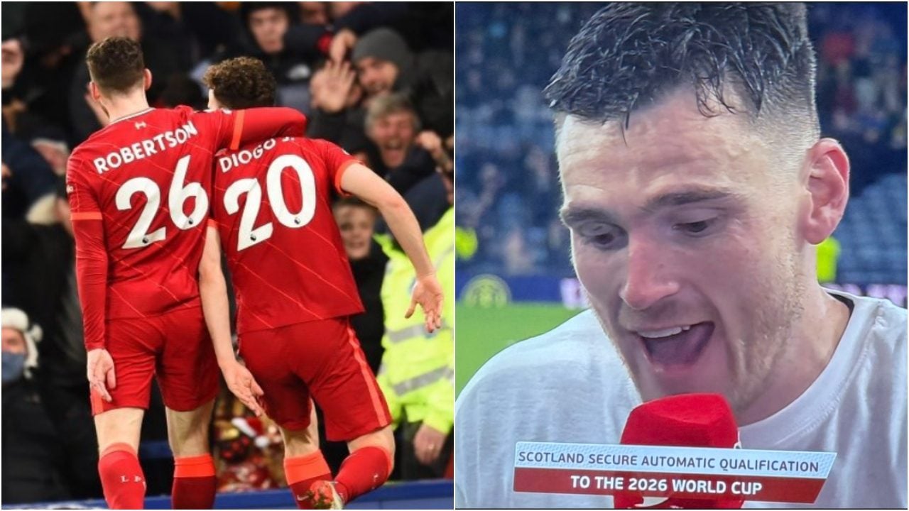 Robertson commosso in tv per la Scozia ai Mondiali: "Il mio amico Diogo Jota oggi mi sorriderà"