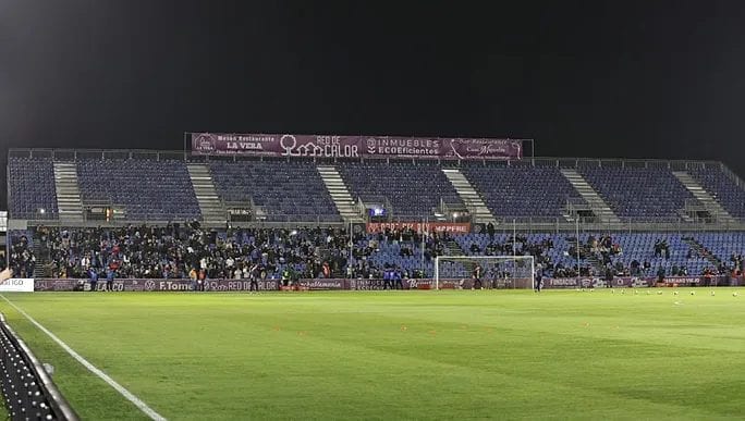 Lo stadio Escartin dove si gioca Dep. Guadalajara–Barcellona per i 16mi di Copa del Re