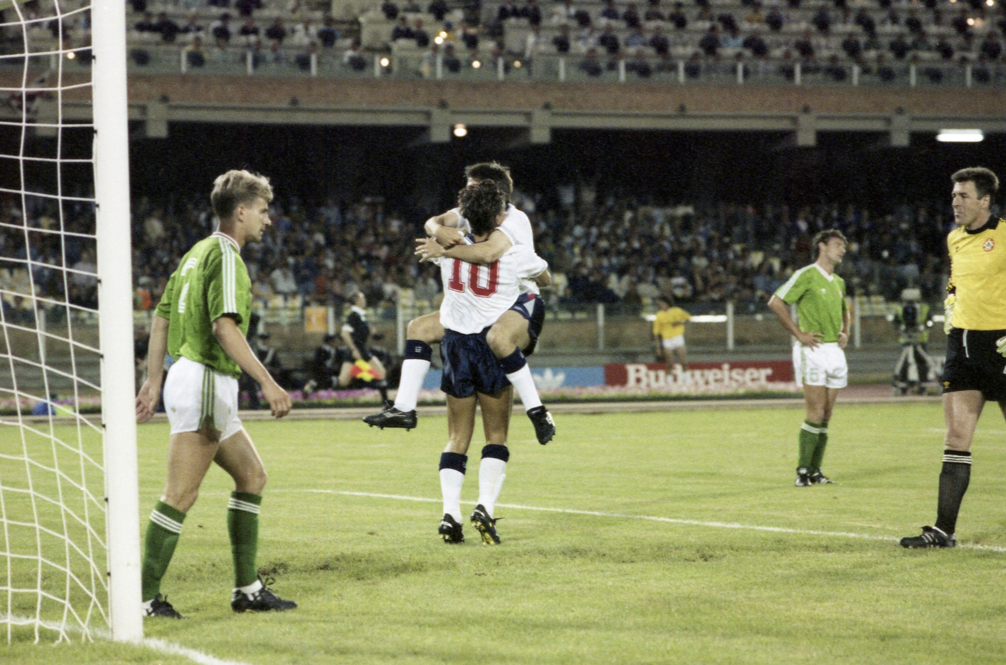 Gary Lineker dopo aver segnato un gol all’Irlanda nei Mondiali di Italia ’90.