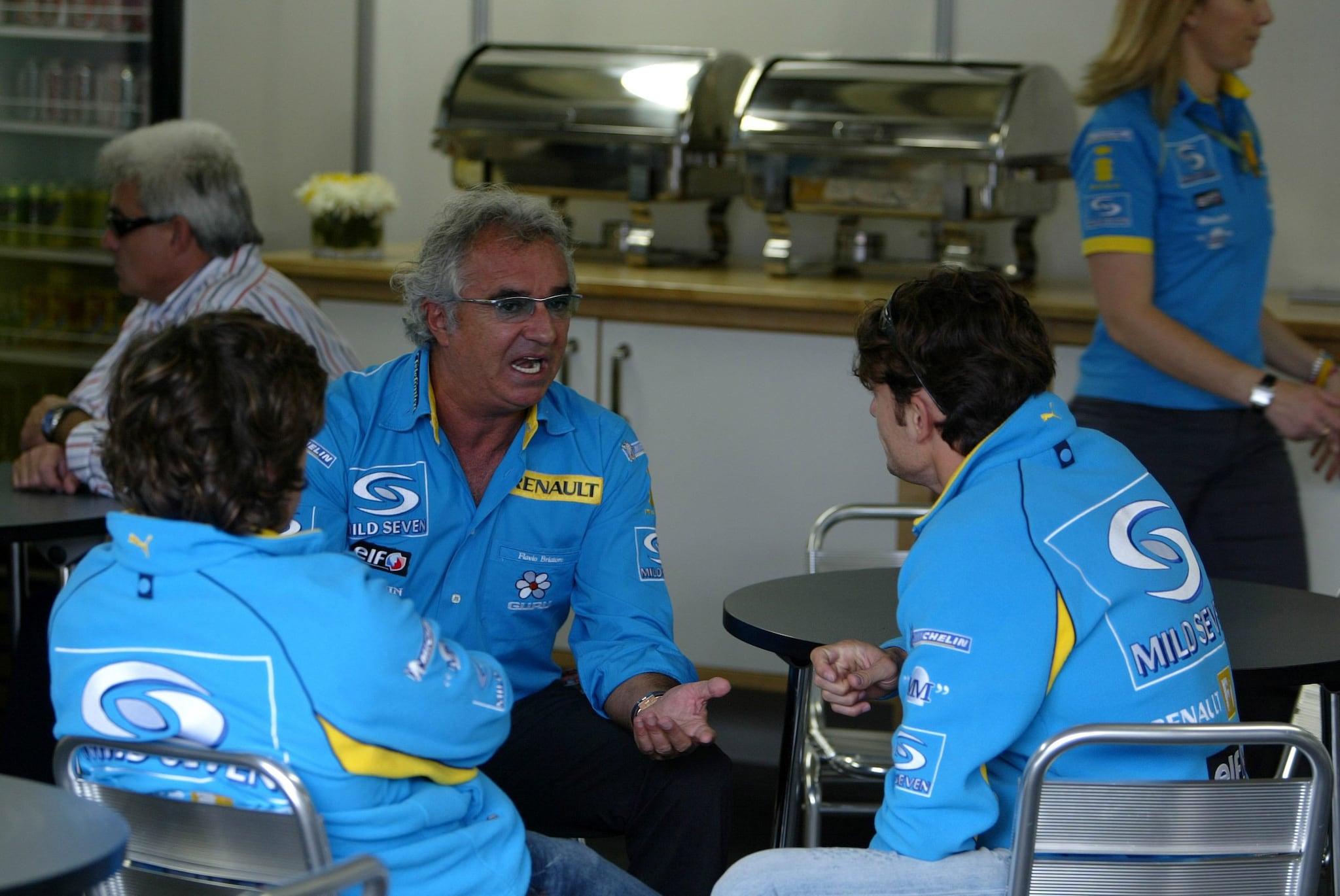 Fisichella con Briatore e Alonso ai tempi della Renault.