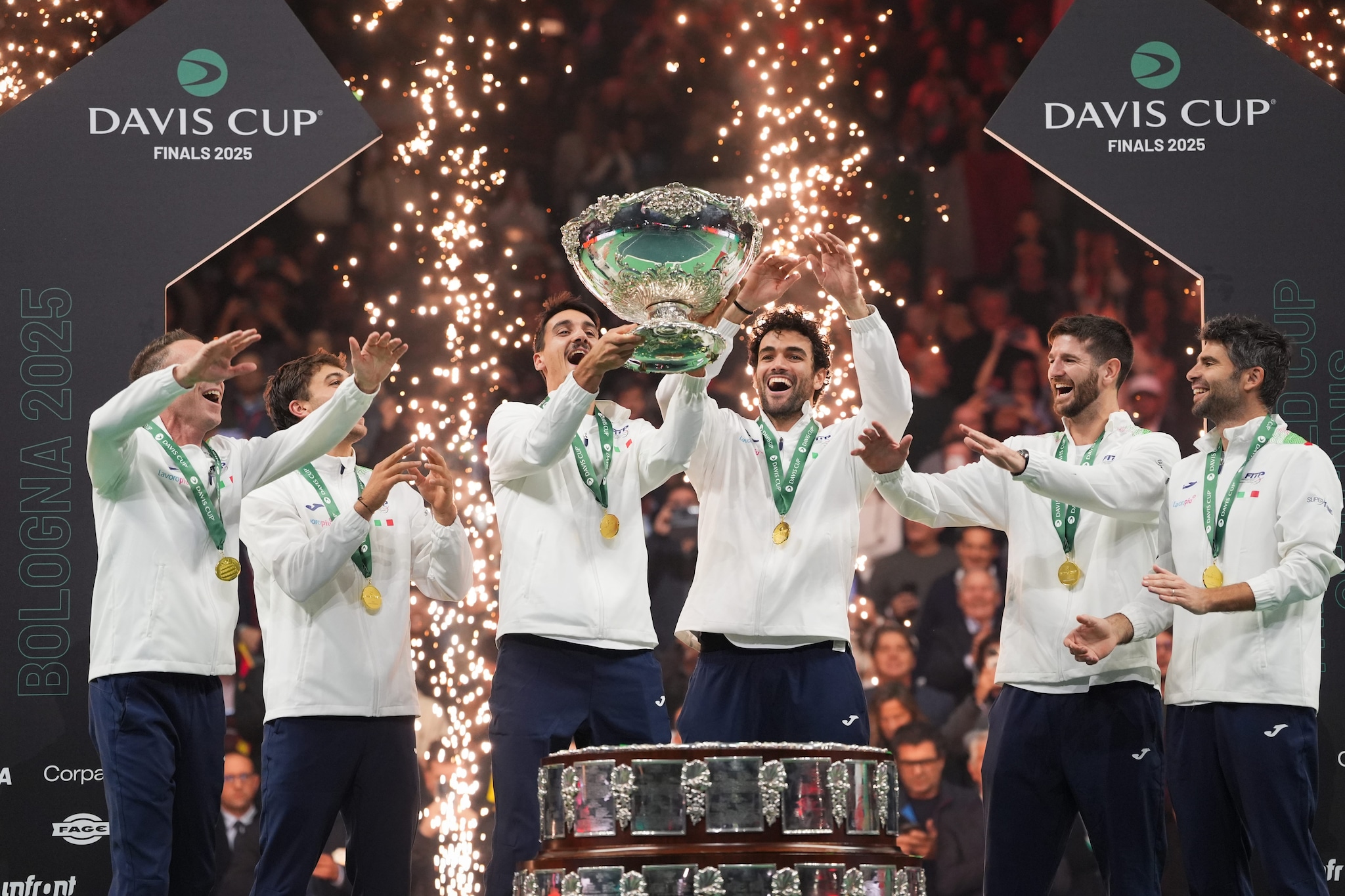 La gioia dell’Italia di Coppa Davis