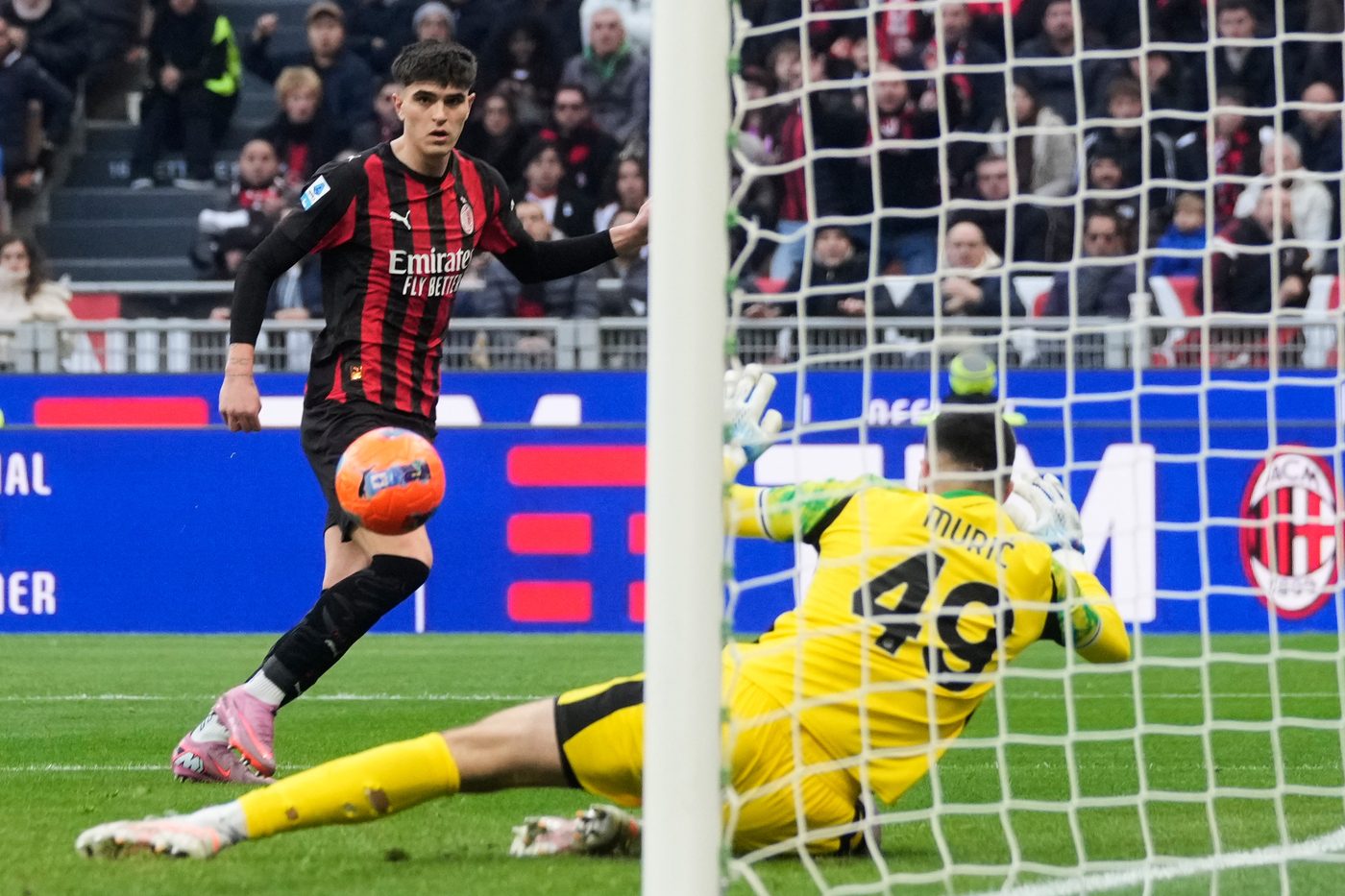 Bartesaghi a segno, per ben due volte, in Milan–Sassuolo a San Siro