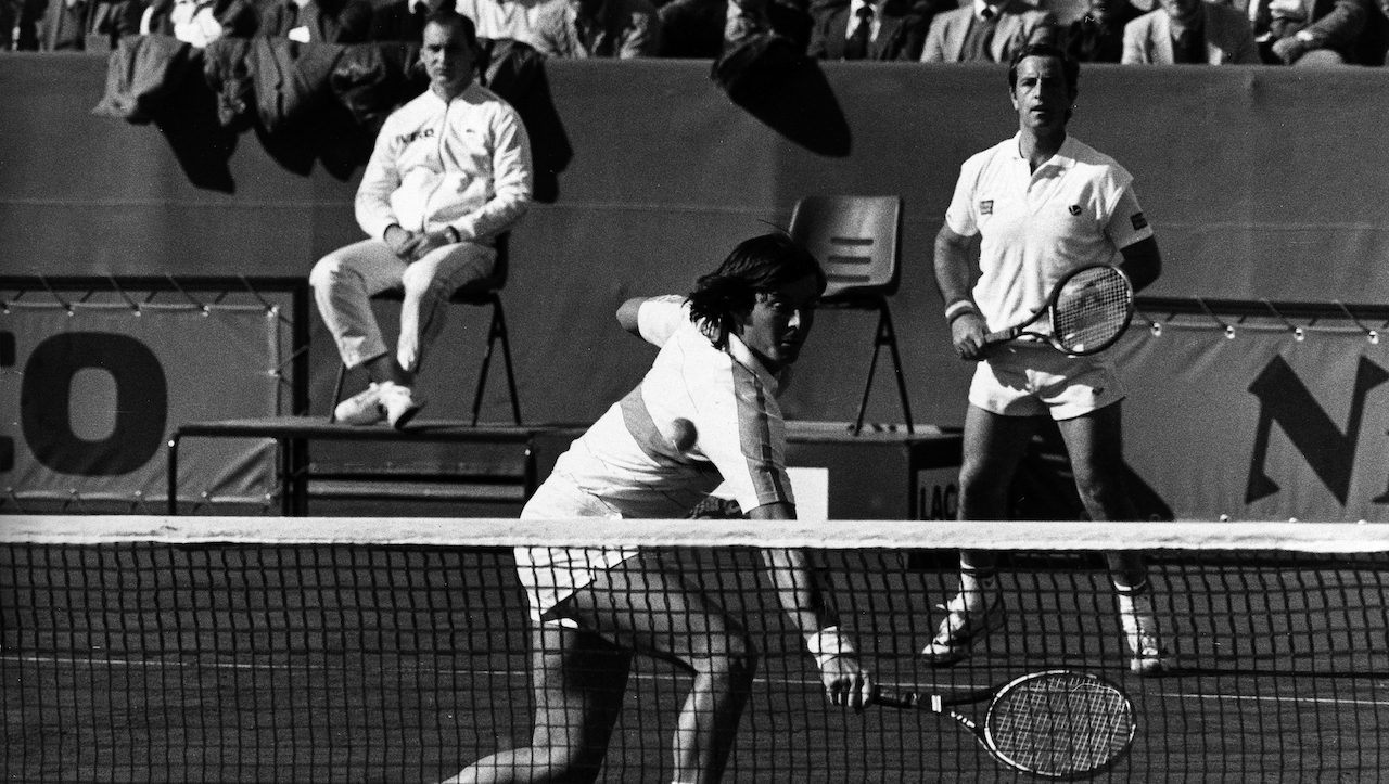 Panatta e Bertolucci nella storica Coppa Davis