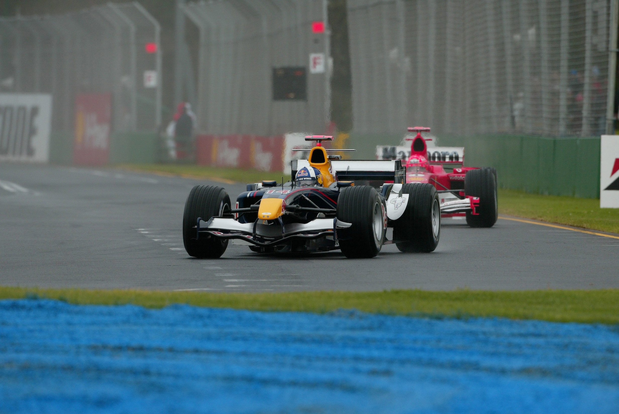 David Coulthard alla guida della Red Bull nel Gran Premio d’Australia 2005.