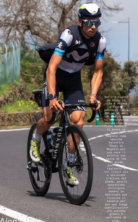 La storia su Instagram di Formolo nella quale spiega cosa gli è successo.