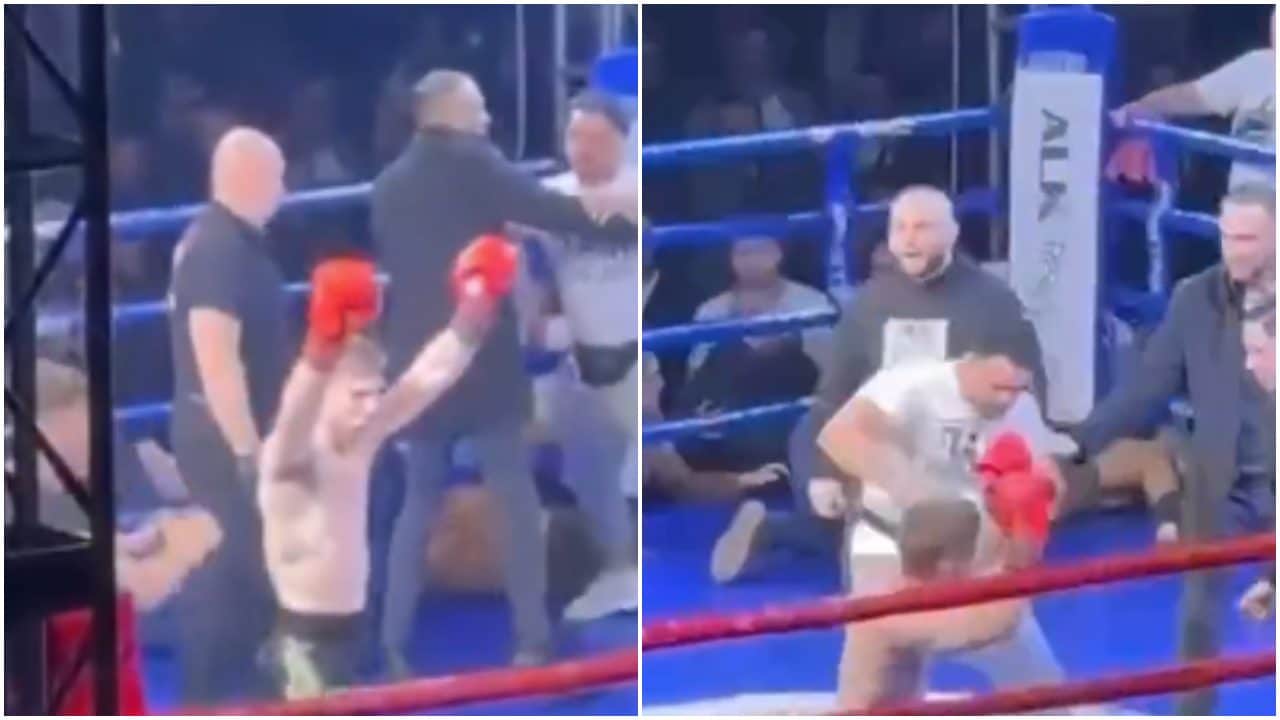 Vince l'incontro di kickboxing, ma poi viene massacrato di botte dal pubblico: scene violentissime