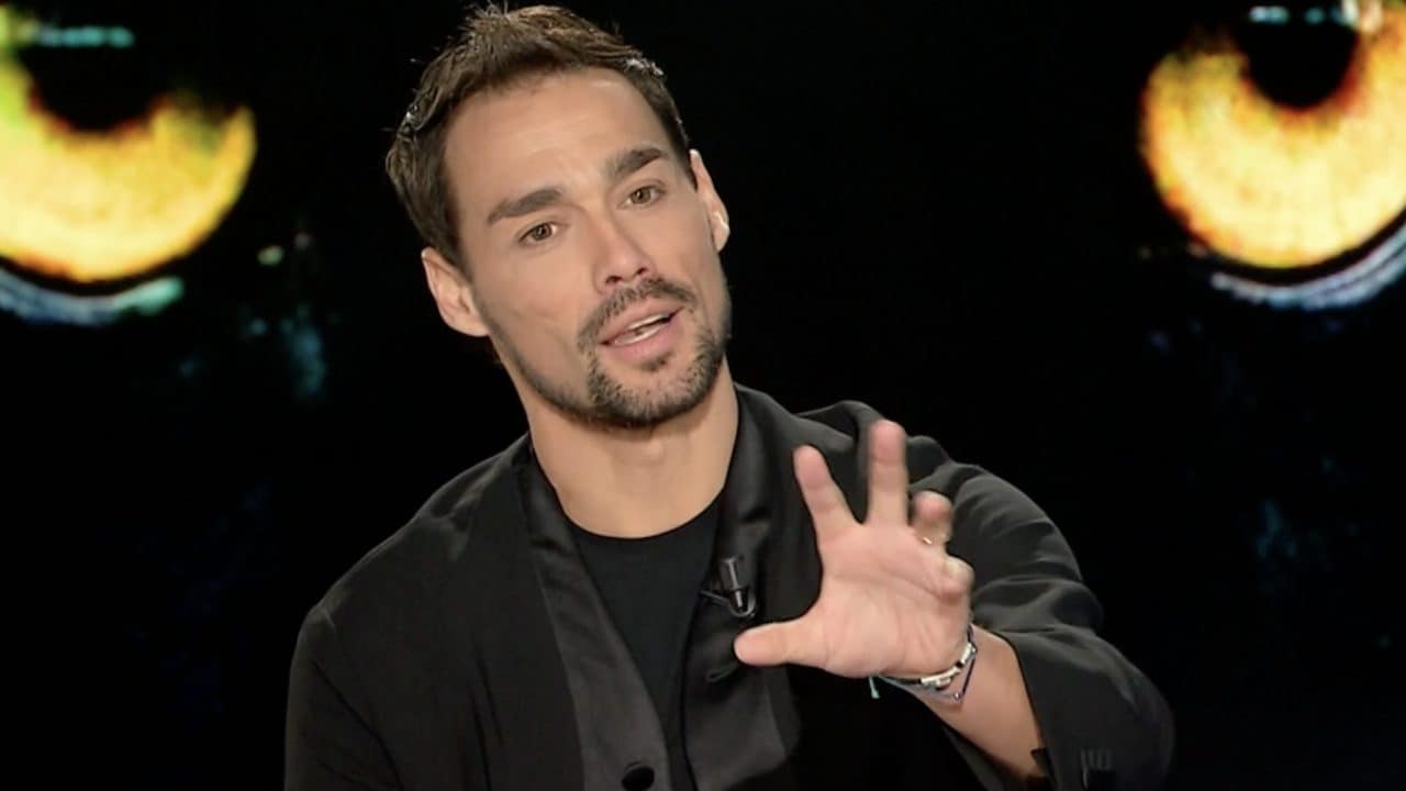 Fognini durante l’intervista a Belve