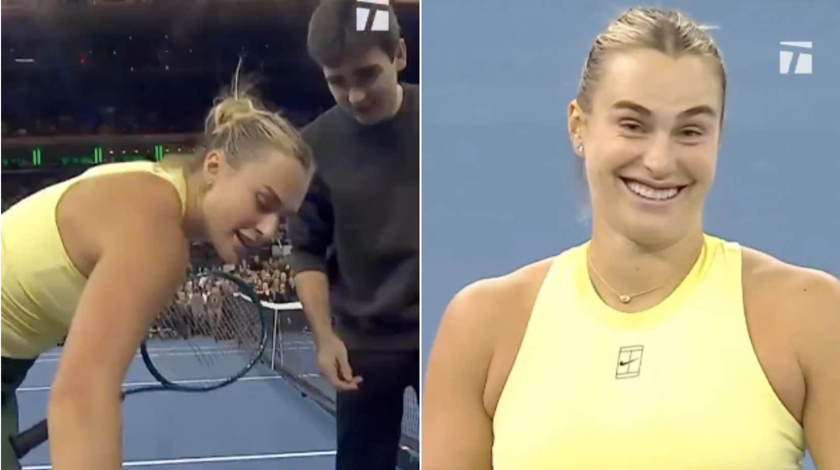 Sabalenka fa giocare un tifoso al suo posto, il finale è a sorpresa: “Aryna ti amo ancora”