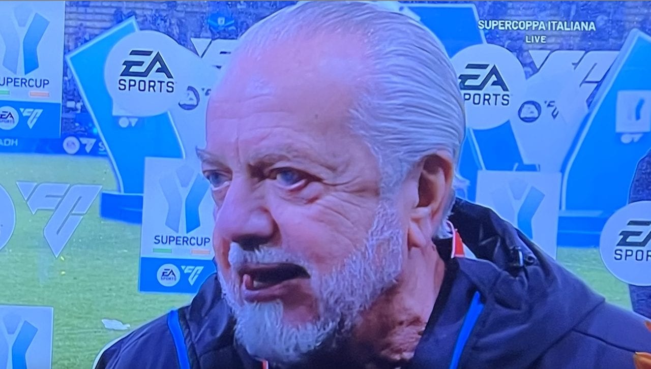 De Laurentiis dopo la Supercoppa si rivolge agli "irriverenti": "Vi racconterò la vera storia del 2023"