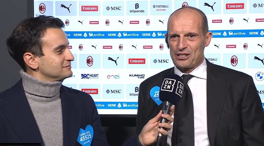 Allegri scappa via in tv, ha un ospite a pranzo: "Scusatemi, ma il ristorante ci aspetta"