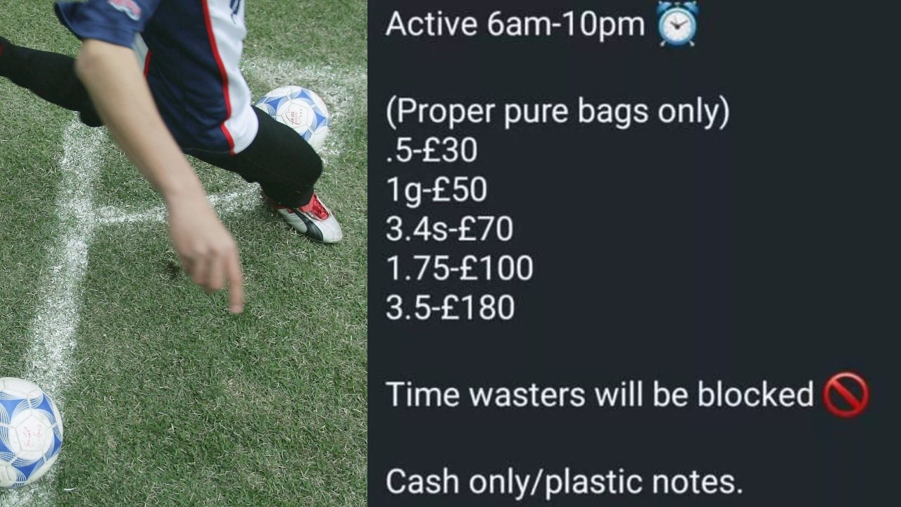 Allenatore giovanile bandito a vita dopo aver condiviso un 'listino della cocaina' in una chat