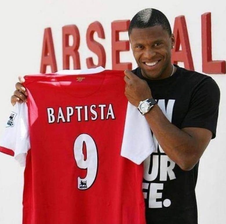 Baptista con la maglia dell’Arsenal.