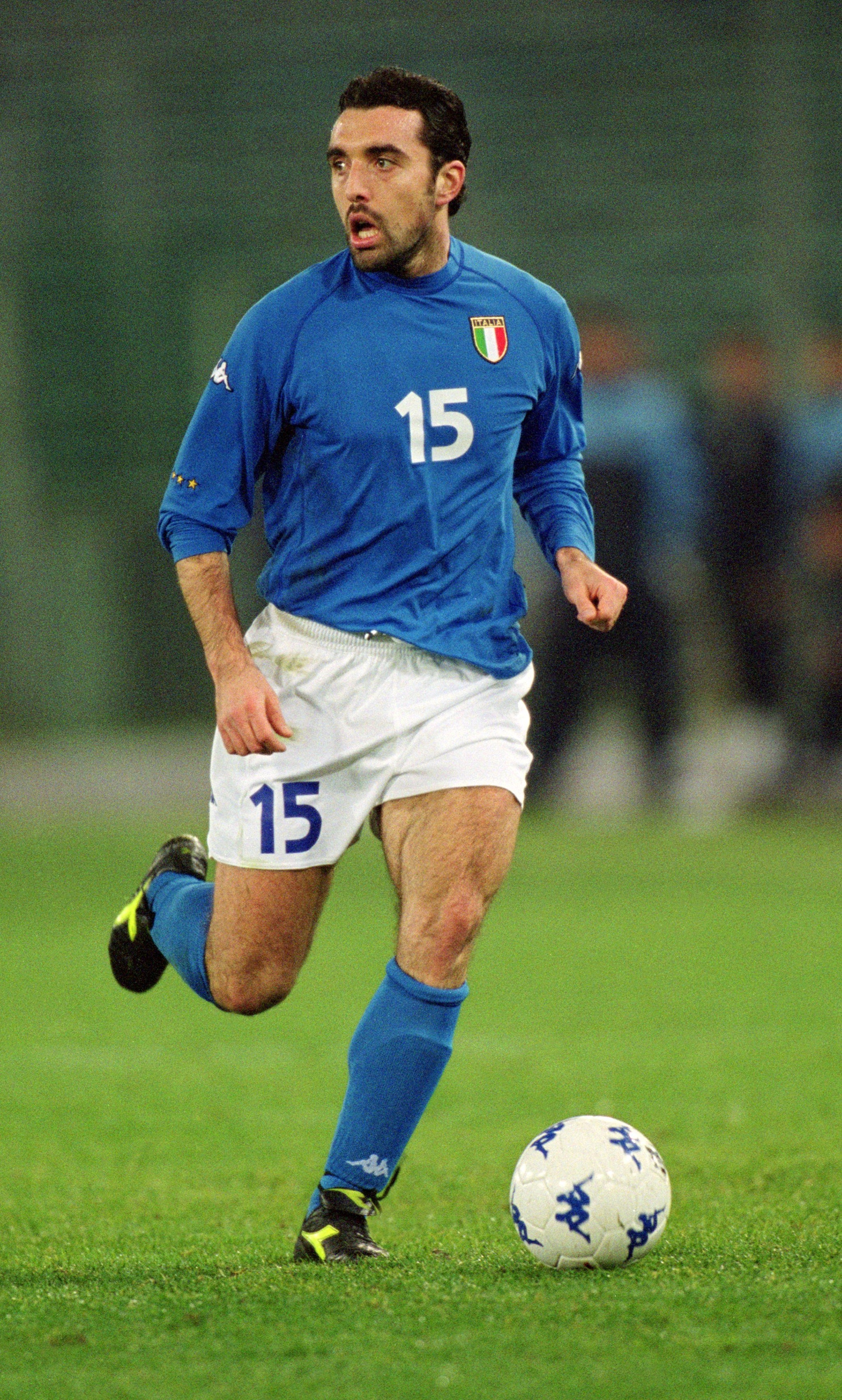 Bertotto con la maglia della Nazionale Italiana.