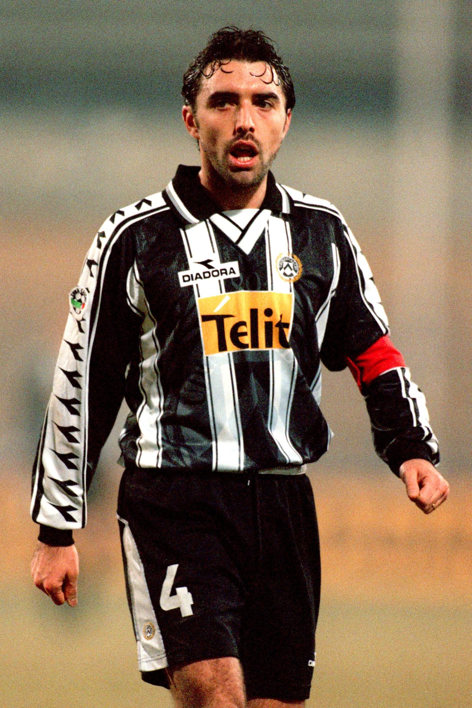 Valerio Bertotto all’Udinese con la fascia da capitano.