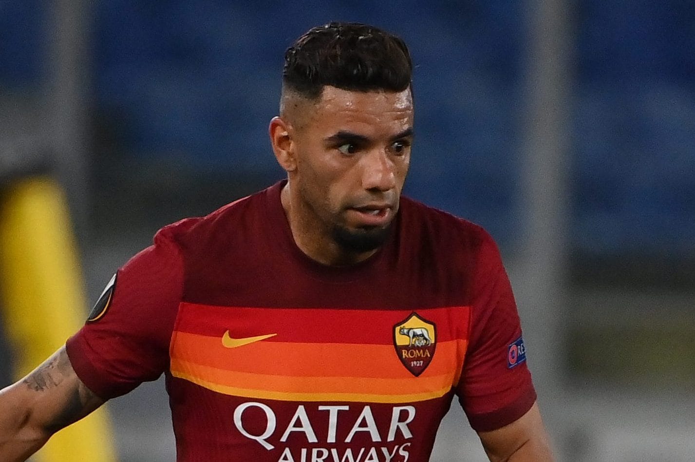 Bruno Peres in maglia Roma nel 2021